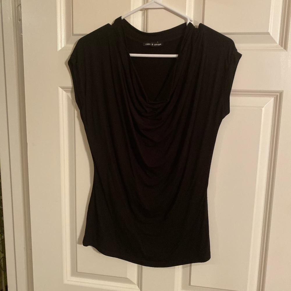Cable & Guage cowl neck blouse